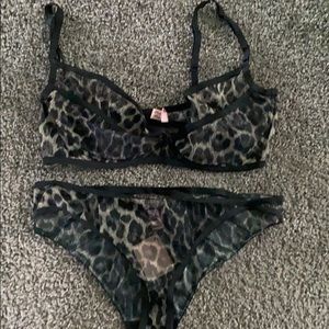 Agent Provocateur lingerie set. Animal print
